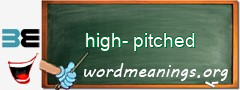 WordMeaning blackboard for high-pitched